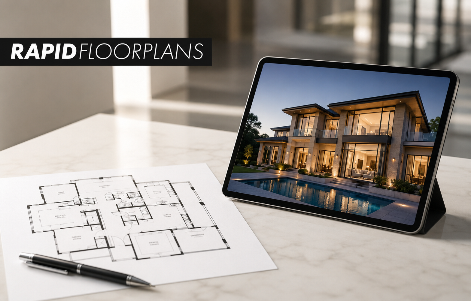Modern real estate design workspace